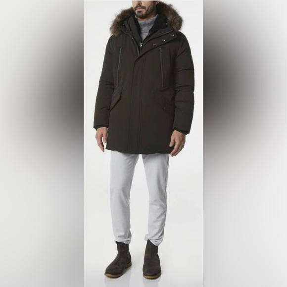 Andrew Marc Lamb Fur Down Parka - Picture 3 of 4